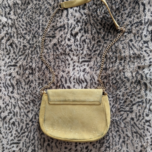 Suede and gold chain purse - Picture 8 of 12